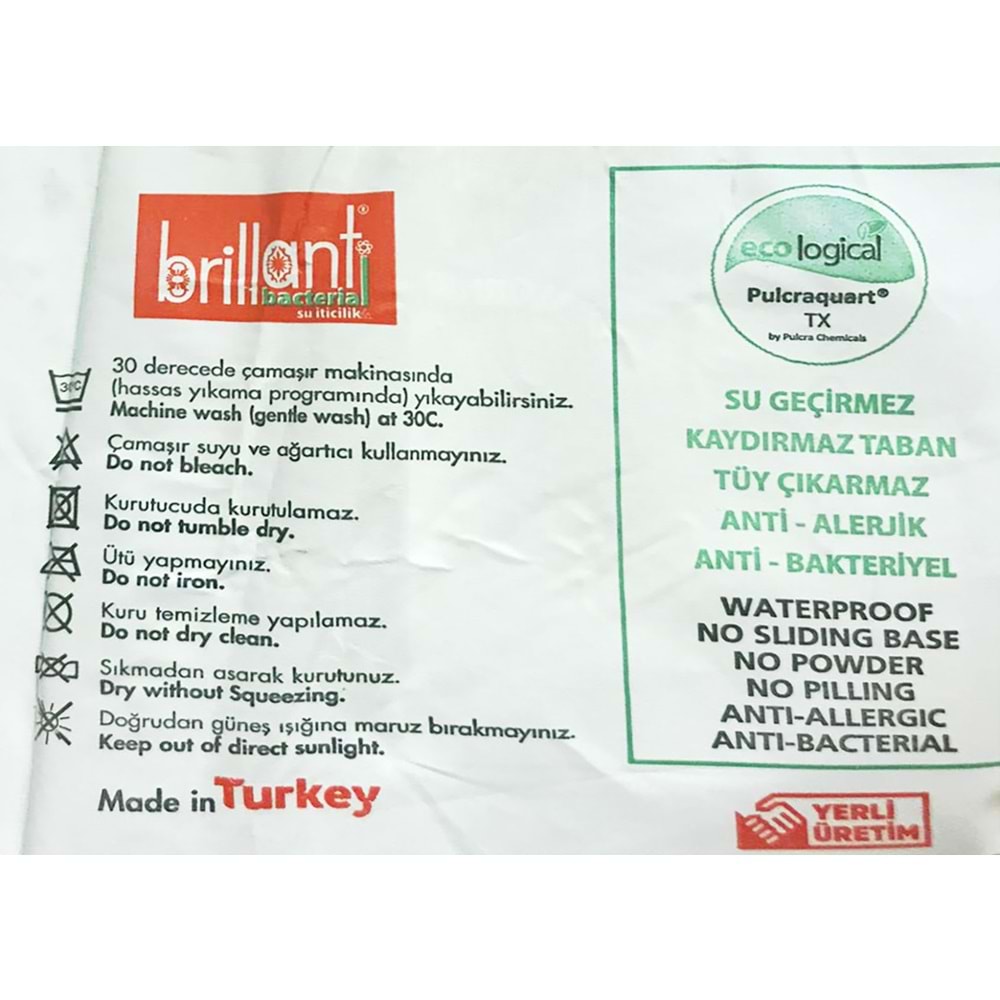 Brillant Dean Saçaksız Halı Lateks Taban - ZJ11429.807- Siyah - Beyaz