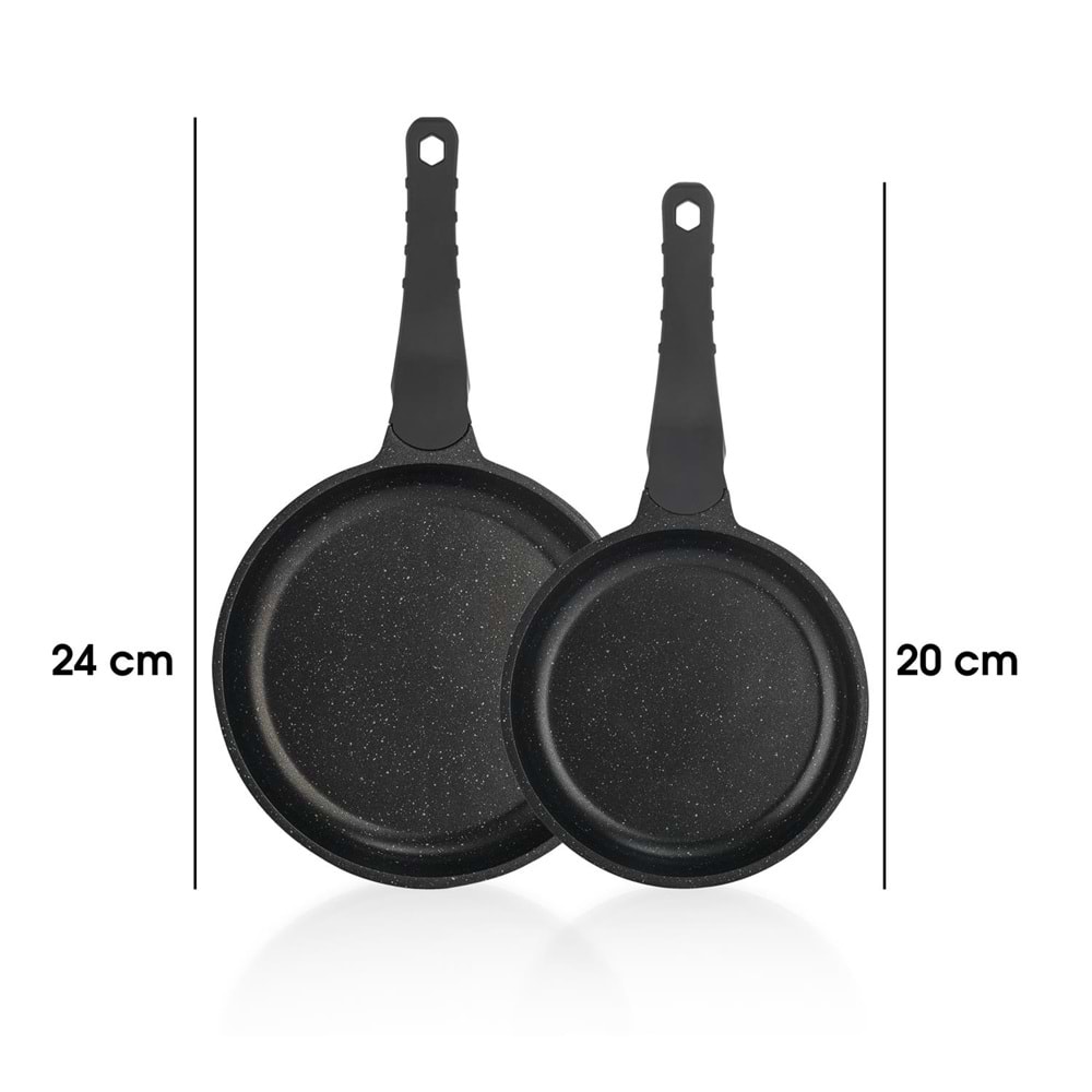Schafer Famos Döküm Tava Seti 2 Parça-Gri 1S218-22002-GRI02
